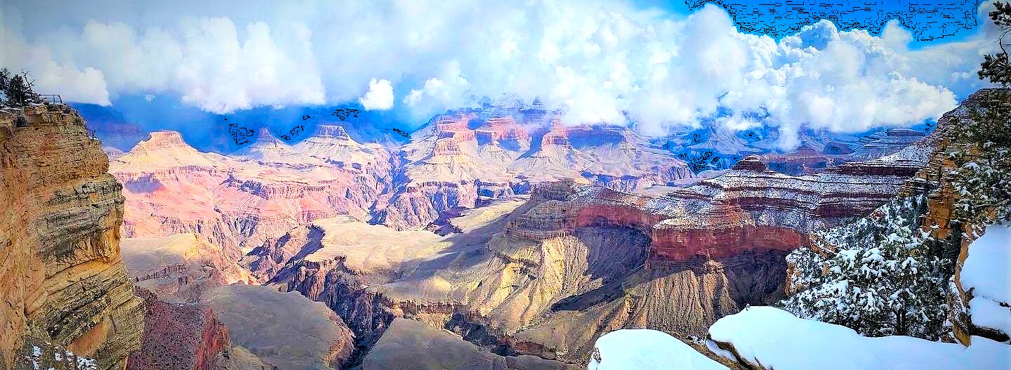 Visitors might see this snowy scene on our Grand 
            Canyon Tours